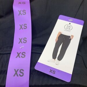 NEW Sage Collective Jogger Athletic Women's 2 Pocket Pants Black XS Extra Small